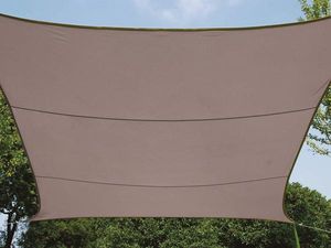 Perel schaduwdoek rechthoekig 2 x 3 meter polyester taupe