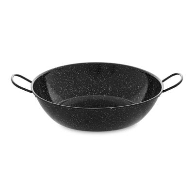 Diepe Pan met Handvat Vaello Zwart Geëmailleerd Staal (Ø 34 cm)