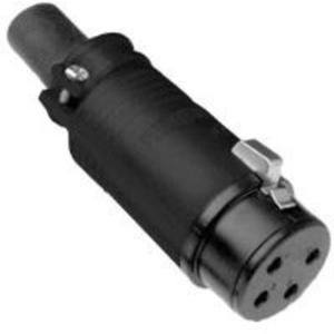 Amphenol EP-6-11PB XLR-connector Koppeling, recht Aantal polen: 6 Zwart 1 stuk(s)