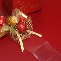 Bonbon doosjes - Chocolade doosje - Rood mat sterren banderol - 24 stuks