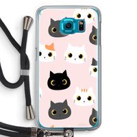 Katten: Samsung Galaxy S6 Transparant Hoesje met koord