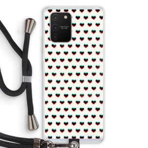 Hartjes: Samsung Galaxy S10 Lite Transparant Hoesje met koord