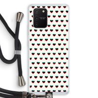 Hartjes: Samsung Galaxy S10 Lite Transparant Hoesje met koord
