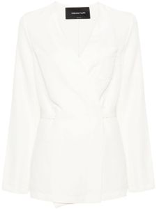 Fabiana Filippi blazer à design sans revers - Blanc