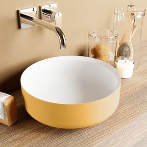 Waskom Mondiaz Coss | 36 cm | Solid Surface | Vrijstaand | Rond | Ocher