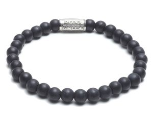 Rebel and Rose RR-60011-S Rekarmband Beads Mad Panther zwart-zilverkleurig 6 mm S 16,5 cm