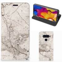 LG V40 Thinq Standcase Marmer Beige - thumbnail