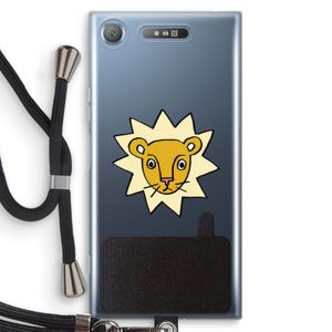 Kleine leeuw: Sony Xperia XZ1 Transparant Hoesje met koord