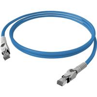 Easylan CP1OBMSMS0005 RJ45 Netwerkkabel, patchkabel CAT 6A S/FTP 0.50 m Blauw Afgeschermd (dubbel), Halogeenvrij, Vlambestendig 1 stuk(s)