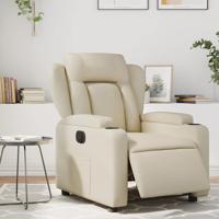 Fauteuil elektrisch verstelbaar kunstleer crèmekleurig Fauteuil elektrisch verstelbaar kunstleer crèmekleurig