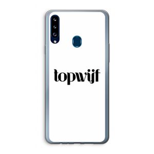 Topwijf Wit: Samsung Galaxy A20s Transparant Hoesje