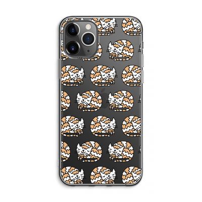 Slapende poes: iPhone 11 Pro Max Transparant Hoesje