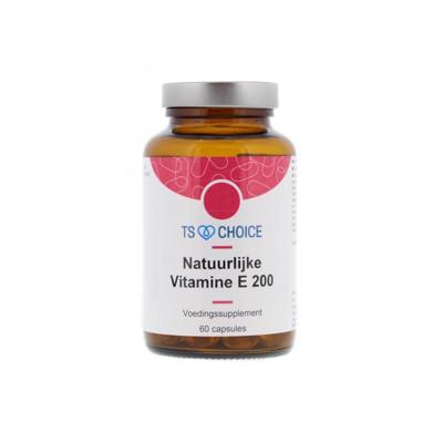 TS Choice Vitamine E 200IE D alpha tocopherol 60 Capsules