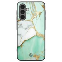 Samsung Galaxy A16 hoesje - Marmer mint goud