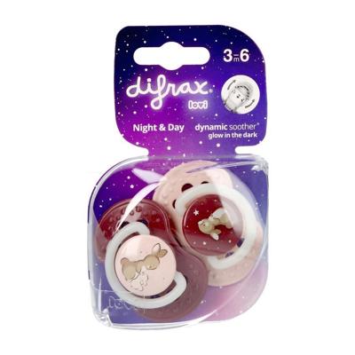 Difrax Dynamic Fopspeen Day&night Assorti 3-6m 2
