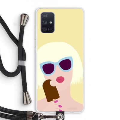 Ice cream: Samsung Galaxy A71 Transparant Hoesje met koord