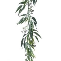 Bellatio Design kunstplant/hangplant slinger - Eucalyptus - groen - 198 cm