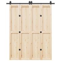 Doos met onderdelen voor schuifdeur 183 cm staal zwart