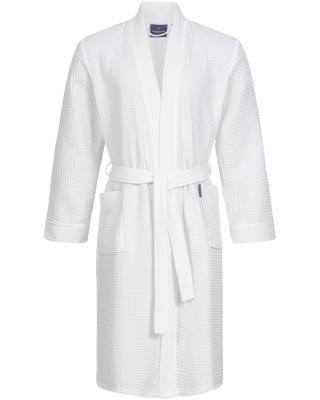 Morgenstern Morgenstern badjas Luca wafelstof Kimono 120cm Wit L