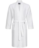 Morgenstern Morgenstern badjas Luca wafelstof Kimono 120cm Wit L