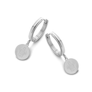 CO88 Collection Sense 8CE 70087 Stalen Oorringen - 16 mm - Schildpad - Zilverkleurig