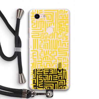 Majorelle Blue Print: Pixel 3 XL Transparant Hoesje met koord