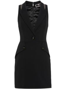 Elisabetta Franchi robe courte en crêpe - Noir