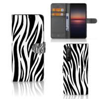 Sony Xperia 1 II | Telefoonhoesje | Met pasjeshouder | Zebra Sony Xperia 1 II | Telefoonhoesje | Met pasjeshouder | Zebra