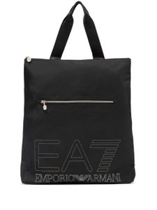 Ea7 Emporio Armani sac à main à logo imprimé - Noir