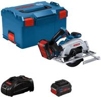 Bosch Blauw gks 18v-57-2 accu-cirkelzaag | 165 mm | 2 x 5.5 ah accu + snellader | in l-boxx 06016c1202