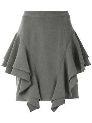 Olympiah minijupe à volants - Gris