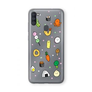 Happy bento friends: Samsung Galaxy A11 Transparant Hoesje