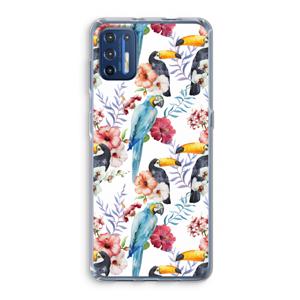 Bloemen tukan: Motorola Moto G9 Plus Transparant Hoesje