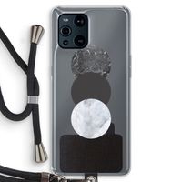 Marmeren cirkels: Oppo Find X3 Transparant Hoesje met koord