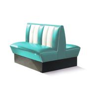 Classic Retro Diner Bank Bel Air HW120 DB Turquoise