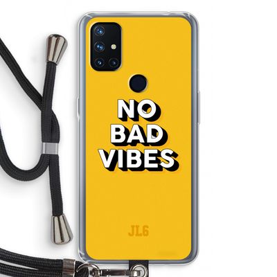 No Bad Vibes: OnePlus Nord N10 5G Transparant Hoesje met koord