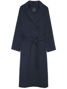 ANINE BING Dylan double-breasted maxi coat - Bleu