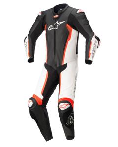 ALPINESTARS Missile V2 1PC Suit, 1-delig motorpak, Zwart-Wit-Rood Fluo