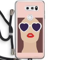 Red lips: LG V30 Transparant Hoesje met koord