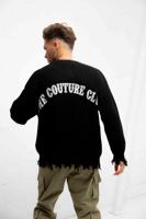 Couture Club Western Printed Distressed Knitted Sweater Heren Zwart - Maat XS - Kleur: Zwart | Soccerfanshop - thumbnail
