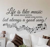 Life is Like Music Muursticker