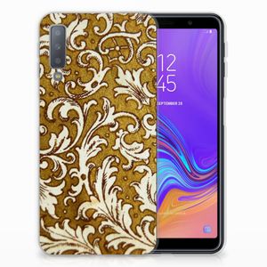 Siliconen Hoesje Samsung Galaxy A7 (2018) Barok Goud