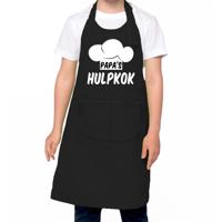 Papa s hulpkok - keukenschort - zwart - jongens en meisjes - voor kinderen