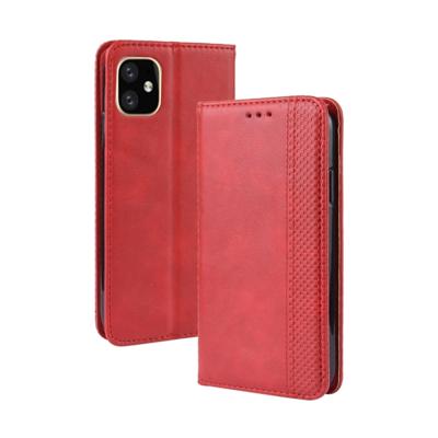 Magnetische gesp retro Crazy Horse textuur horizontale Flip lederen case voor Apple iPhone XIR 2019 6 1 inch met houder & card slots & fotolijst (roo