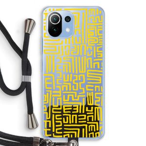 Majorelle Blue Print: Xiaomi Mi 11 Lite Transparant Hoesje met koord
