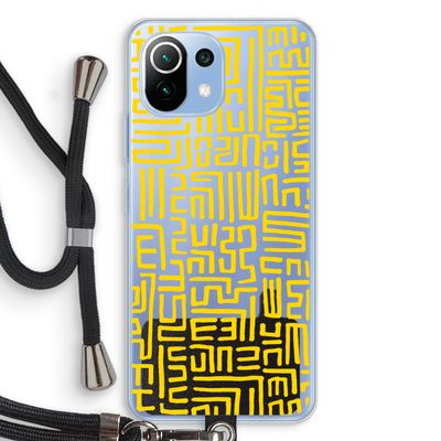 Majorelle Blue Print: Xiaomi Mi 11 Lite Transparant Hoesje met koord