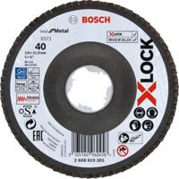 Bosch Accessoires X-LOCK Lamellenschijf Best for Metal schuin, glasvezel, Ø125mm, G 40, X571 - 1 stuk(s) - 2608619201