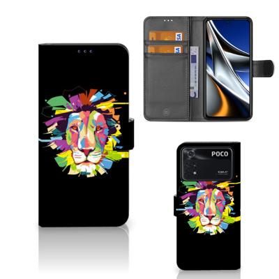 Xiaomi Poco X4 Pro 5G Leuk Hoesje Lion Color Xiaomi Poco X4 Pro 5G Leuk Hoesje Lion Color