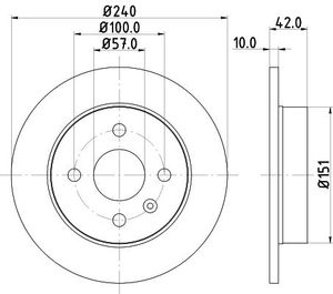 Remschijf Gecoat 52432PRO 8DD355106091