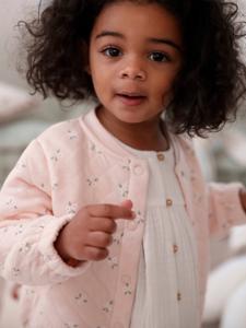 Gewatteerd babyvestje lichtroze